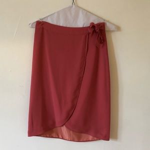 J Crew peachy mauve wrap skirt. Size 4